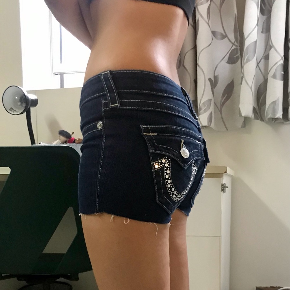 True Religion Low waisted Jean Shorts